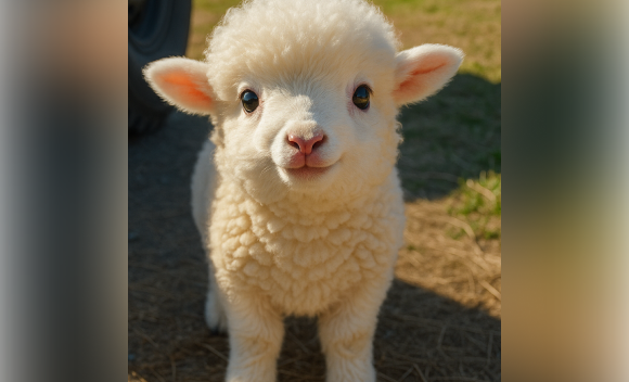 Cute Lamb Smiling